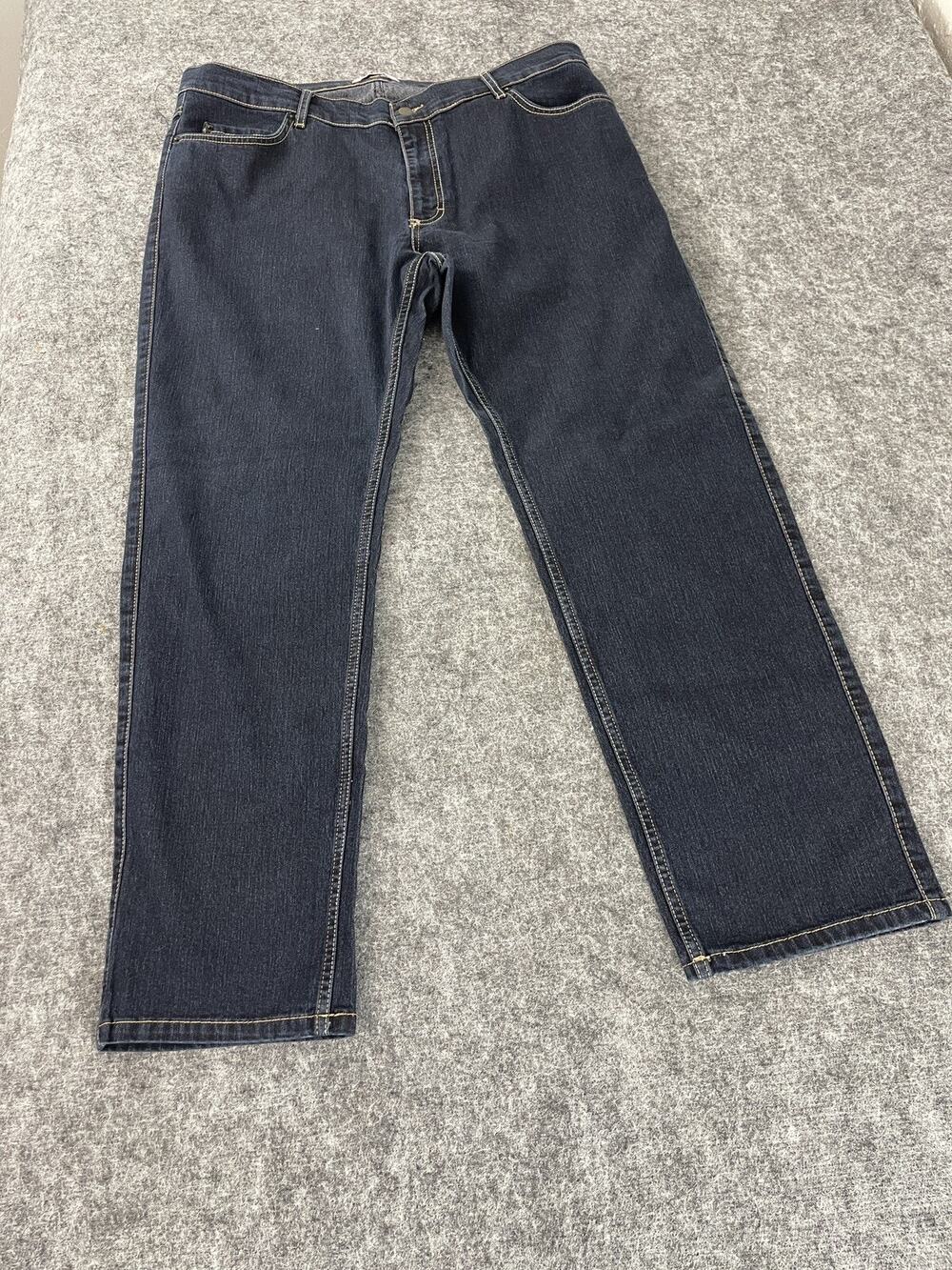Kai Jeans Mens 40x30 Denim Pants Straight Leg Texas Dark Wash Indigo N325